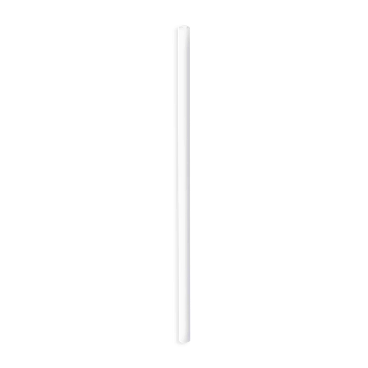 Słomki szklane białe 20cm zestaw 6 sztuk ze szczoteczką 26612