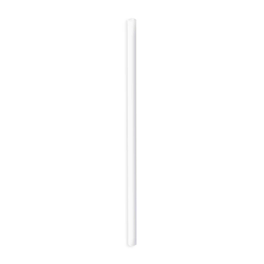 Słomki szklane białe 20cm zestaw 6 sztuk ze szczoteczką 26612