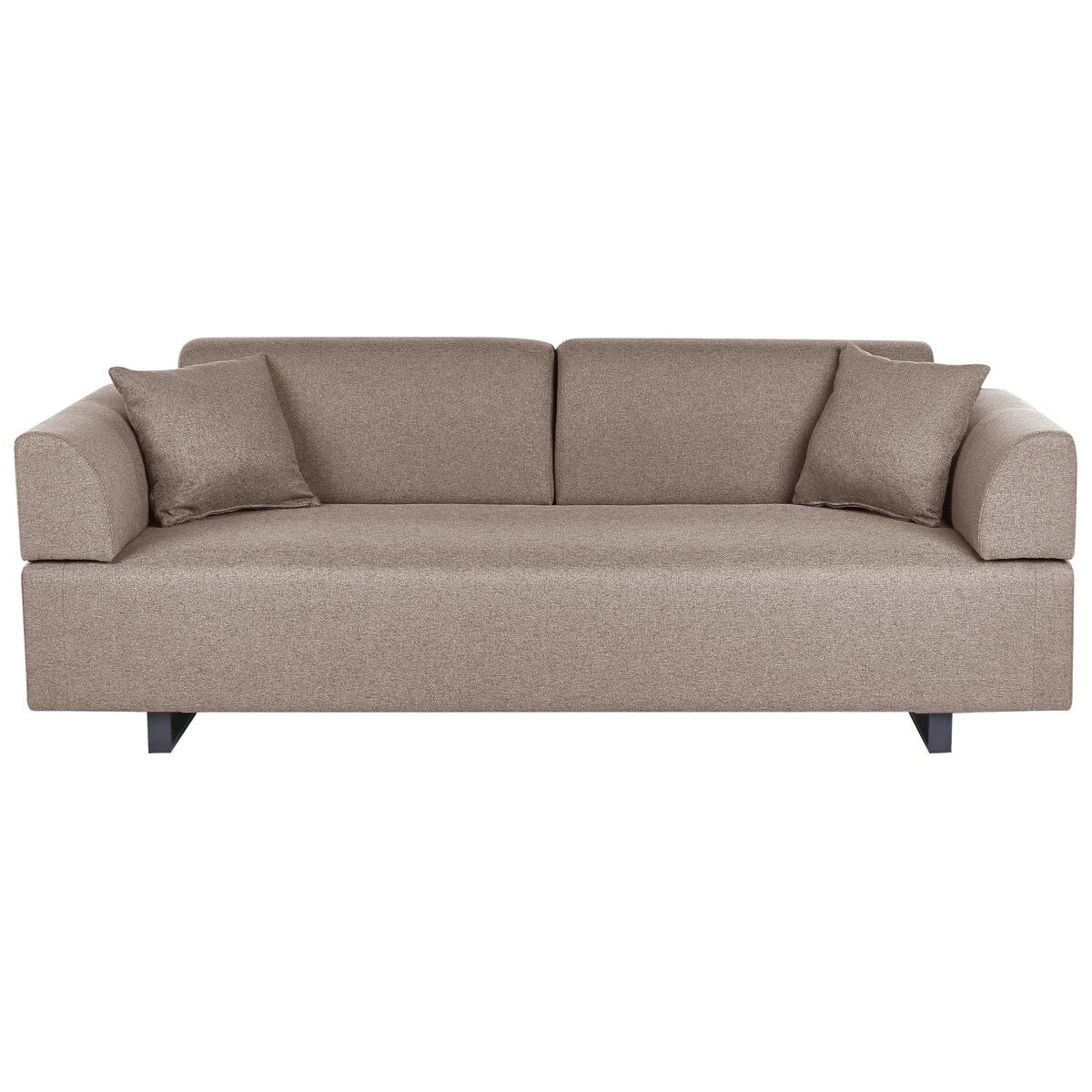 Sofa ze stolikami brązowa SOKNA