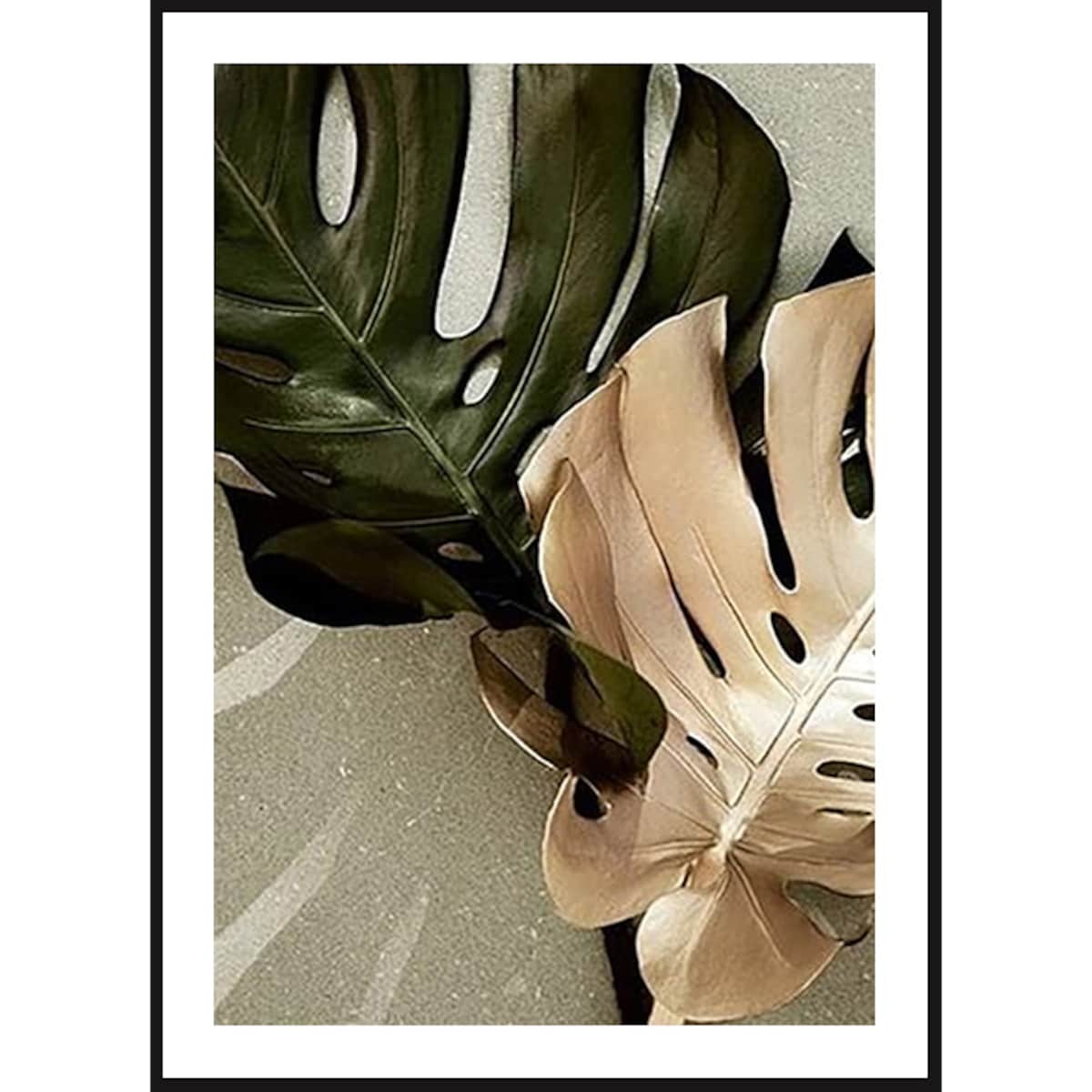 Poster Story, Plakat, Obraz - Złota Monstera No3, wymiary 60 x 84 cm