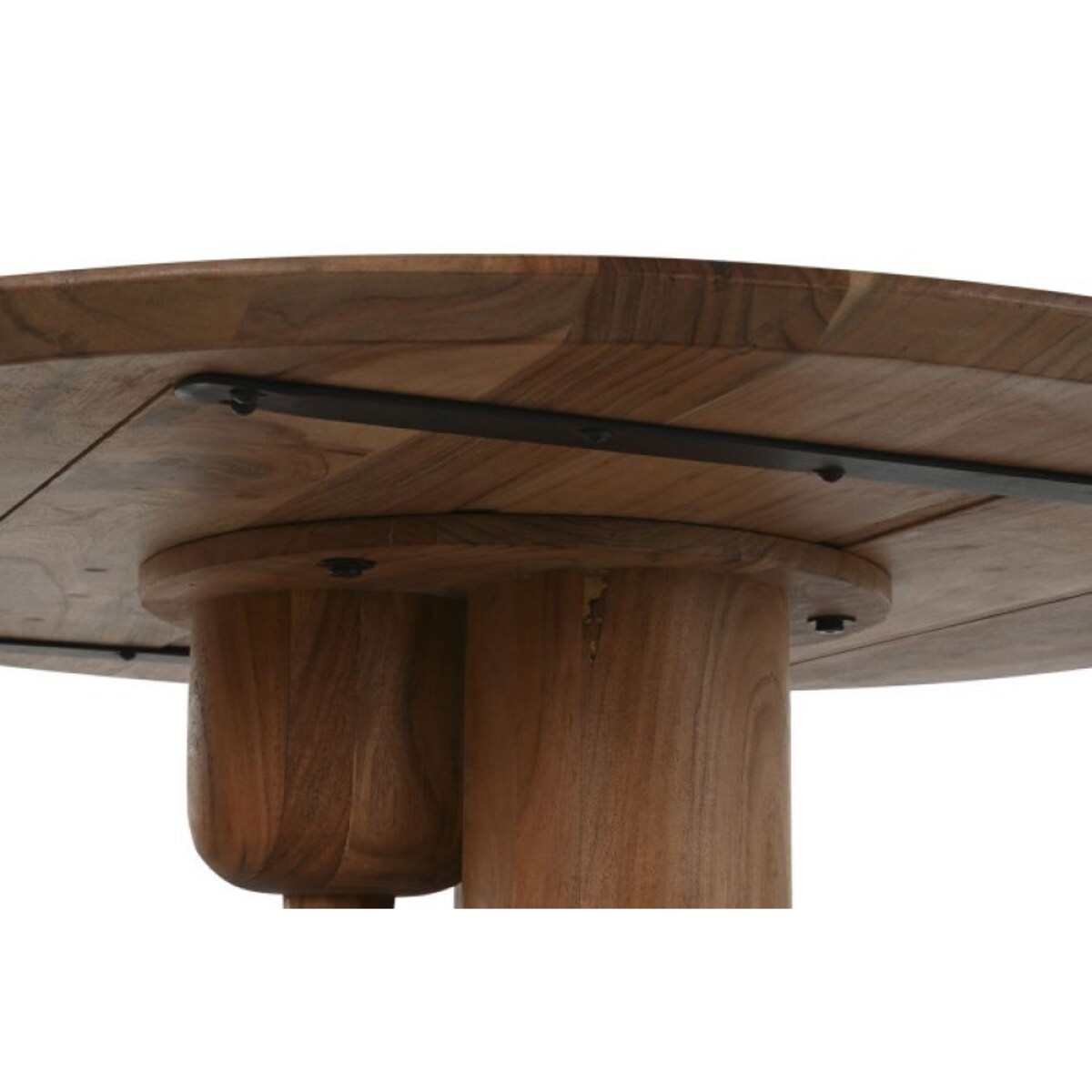 Okrągły stół z drewnianym akacjowym blatem Ø106 x 76 cm MIRABEL - II