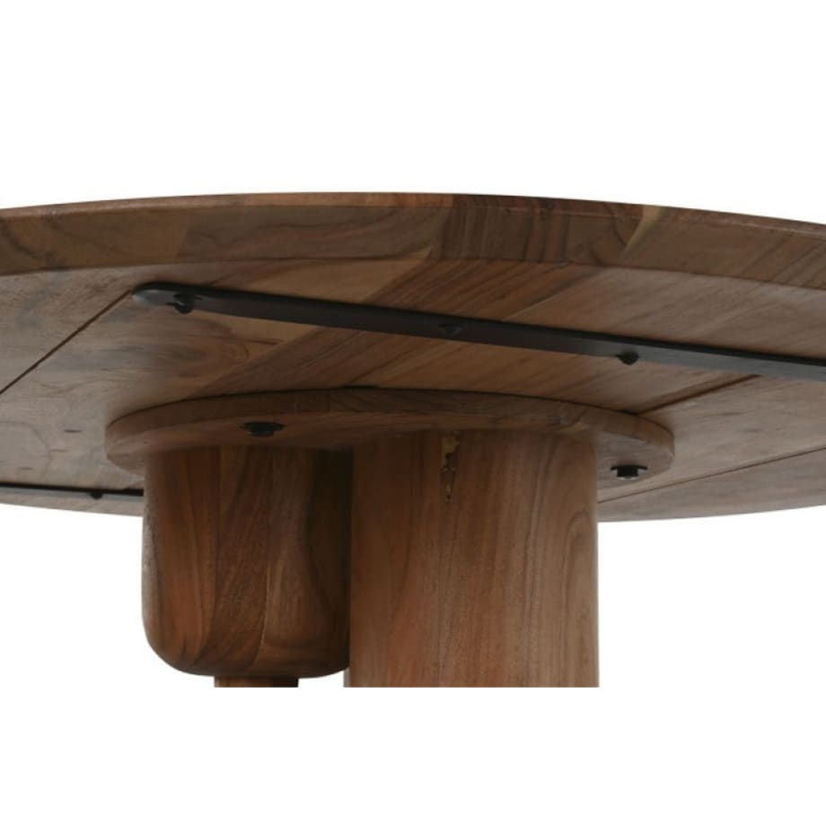 Okrągły stół z drewnianym akacjowym blatem Ø106 x 76 cm MIRABEL - II