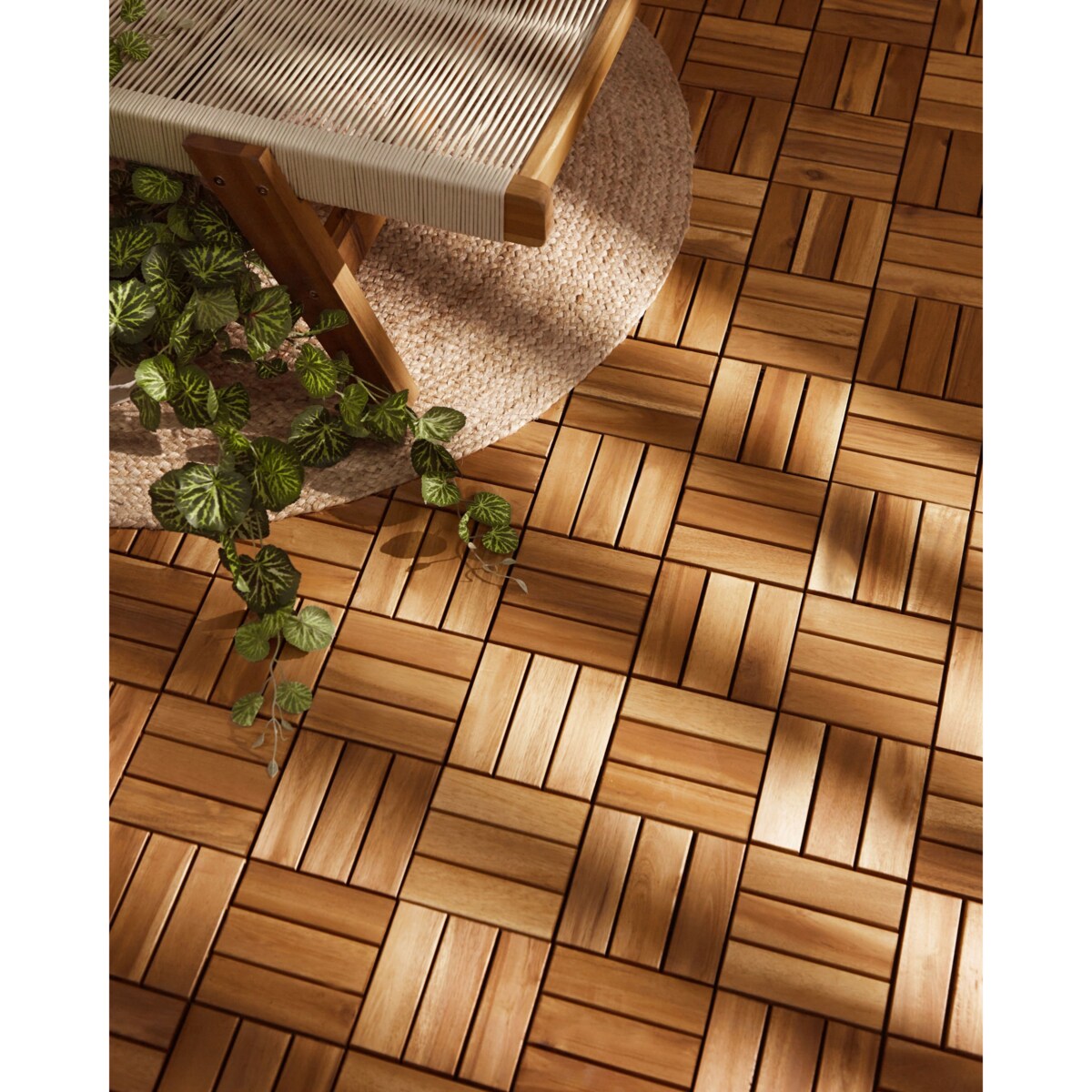 Płytki tarasowe ACERENZA Certyfikowane drewno akacjowe Naturalny