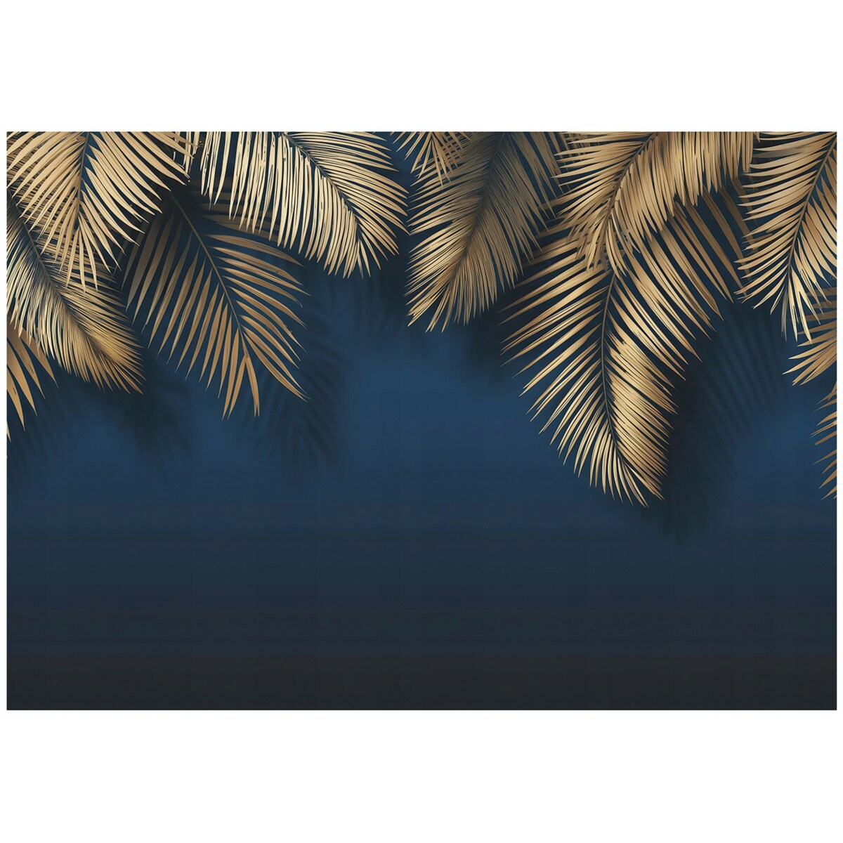 Fototapeta Do Sypialni Salonu Na Flizelinie Liście Abstrakcja Niebieski 300x210