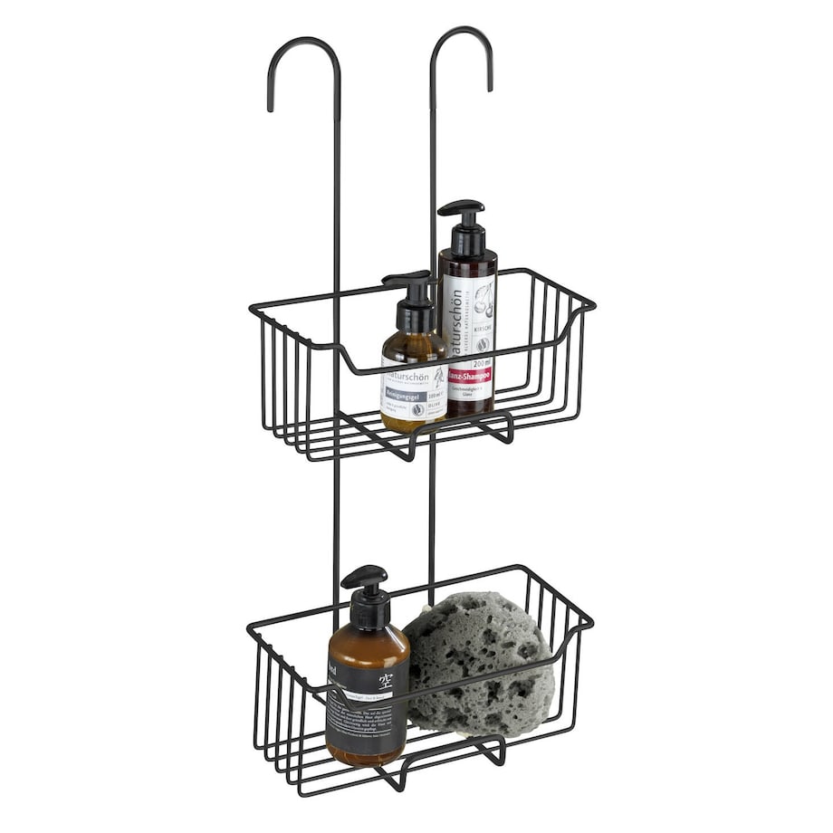 Dwupoziomowy koszyk łazienkowy MILO, do montażu na baterii wannowej