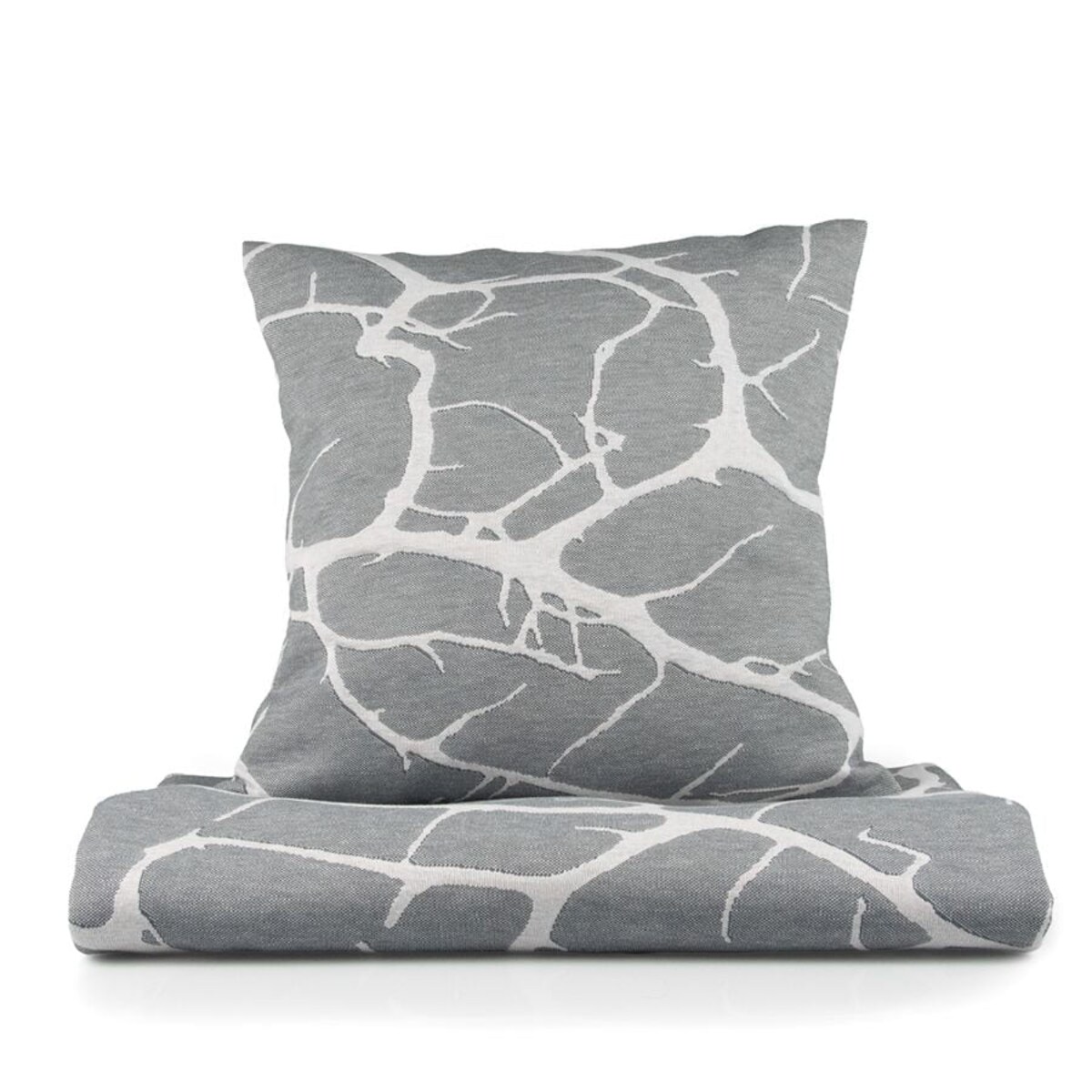 Poszewka na poduszkę 40x40 szara wzór
