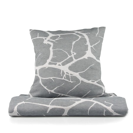 Poszewka na poduszkę 40x40 szara wzór