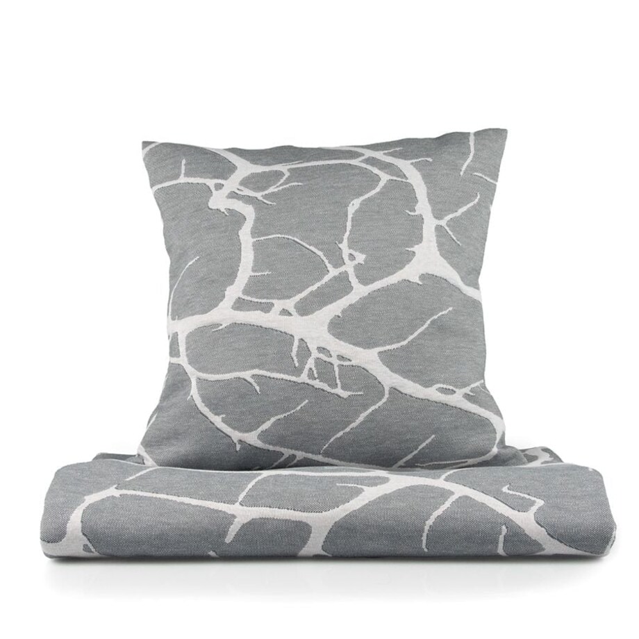 Poszewka na poduszkę 40x40 szara wzór
