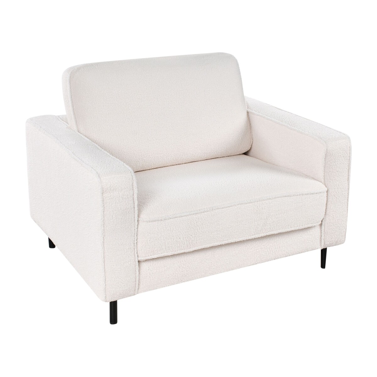 Komplet wypoczynkowy SAVALEN Boucle Biały dla 4 osób