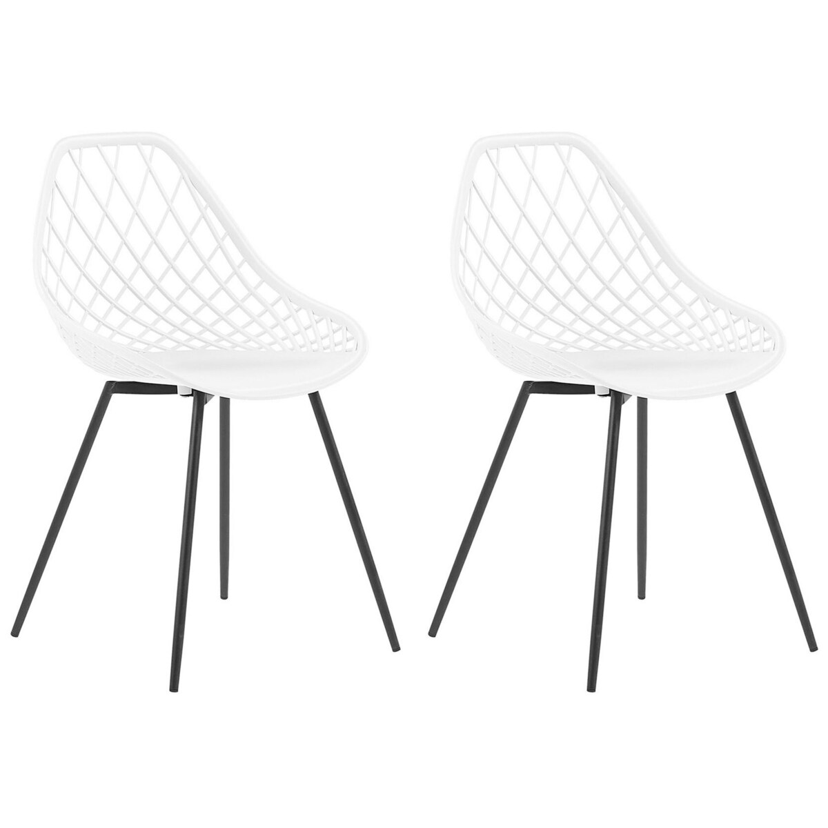 Zestaw 2 krzeseł do jadalni biały CANTON
