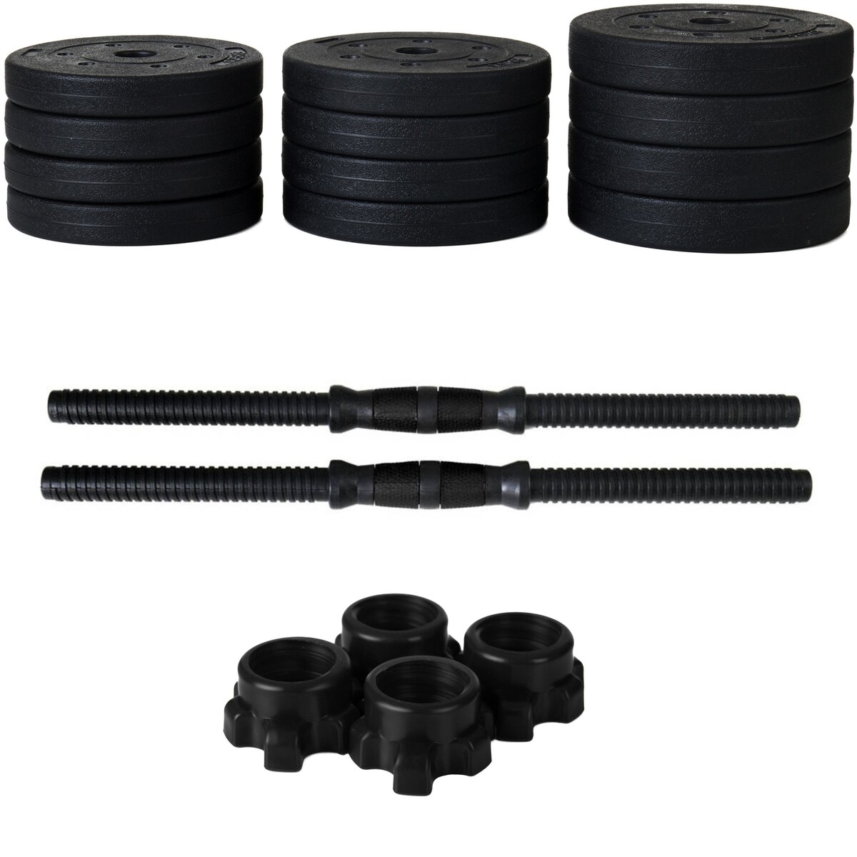 Zestaw hantli 2x10kg hantle bitumiczne 20 kg regulowane FUNFIT
