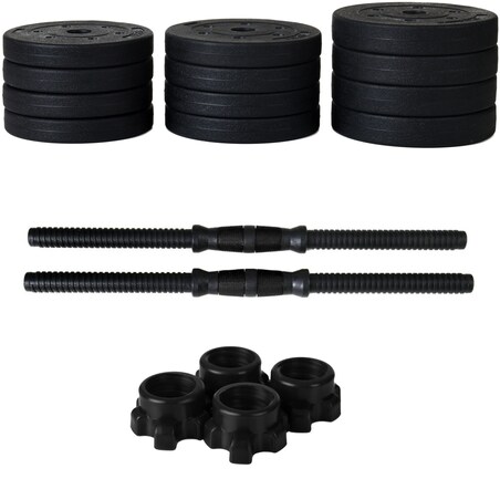 Zestaw hantli 2x10kg hantle bitumiczne 20 kg regulowane FUNFIT