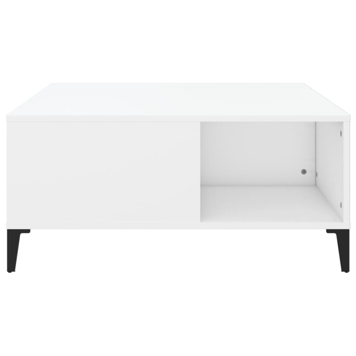 vidaXL Stolik kawowy, biały 80x80x36,5 cm, materiał drewnopochodny