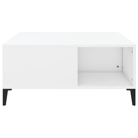 vidaXL Stolik kawowy, biały 80x80x36,5 cm, materiał drewnopochodny
