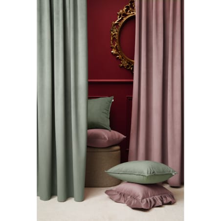 Welurowa zasłona 140x230 szałwiowa