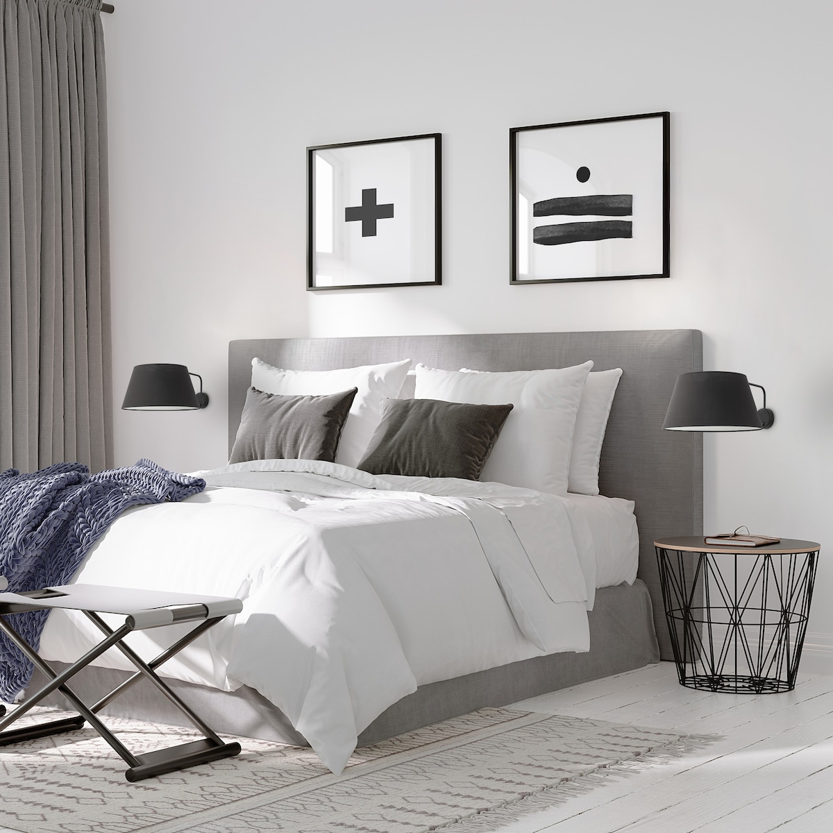 Kinkiet ścienny z włącznikiem TK Lighting FORMO 11343 czarny E27 nowoczesna lampa do sypialni i salonu