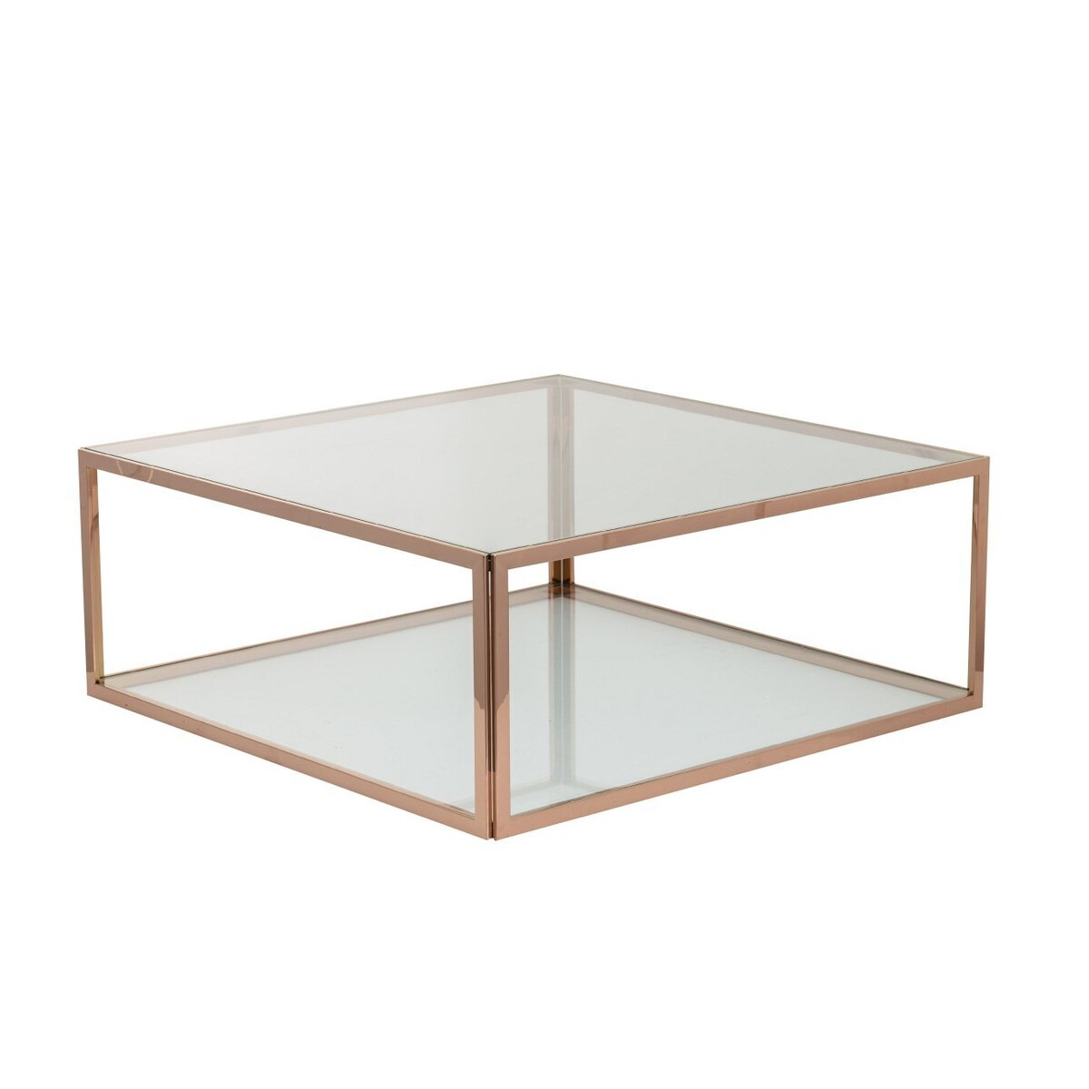 Stolik Qube rose gold 100x100x40cm, 100 x 100 x 40 cm
