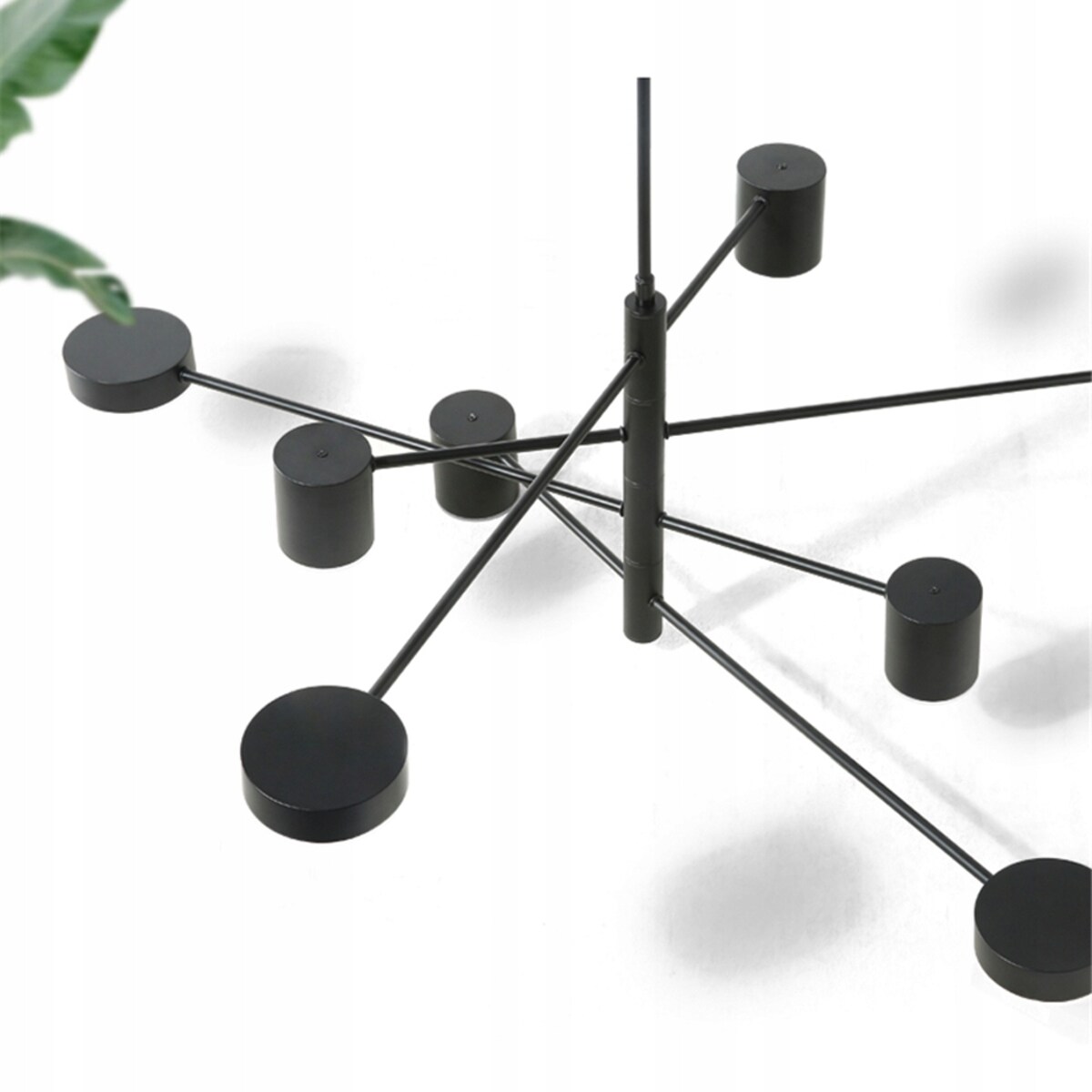 Lampa Sufitowa Nowoczesna Czarna 4-Ramienna Led