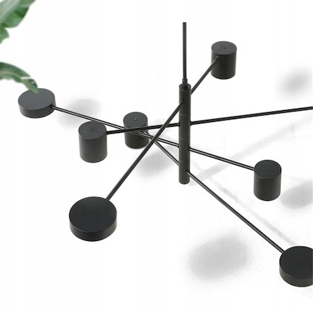 Lampa Sufitowa Nowoczesna Czarna 4-Ramienna Led