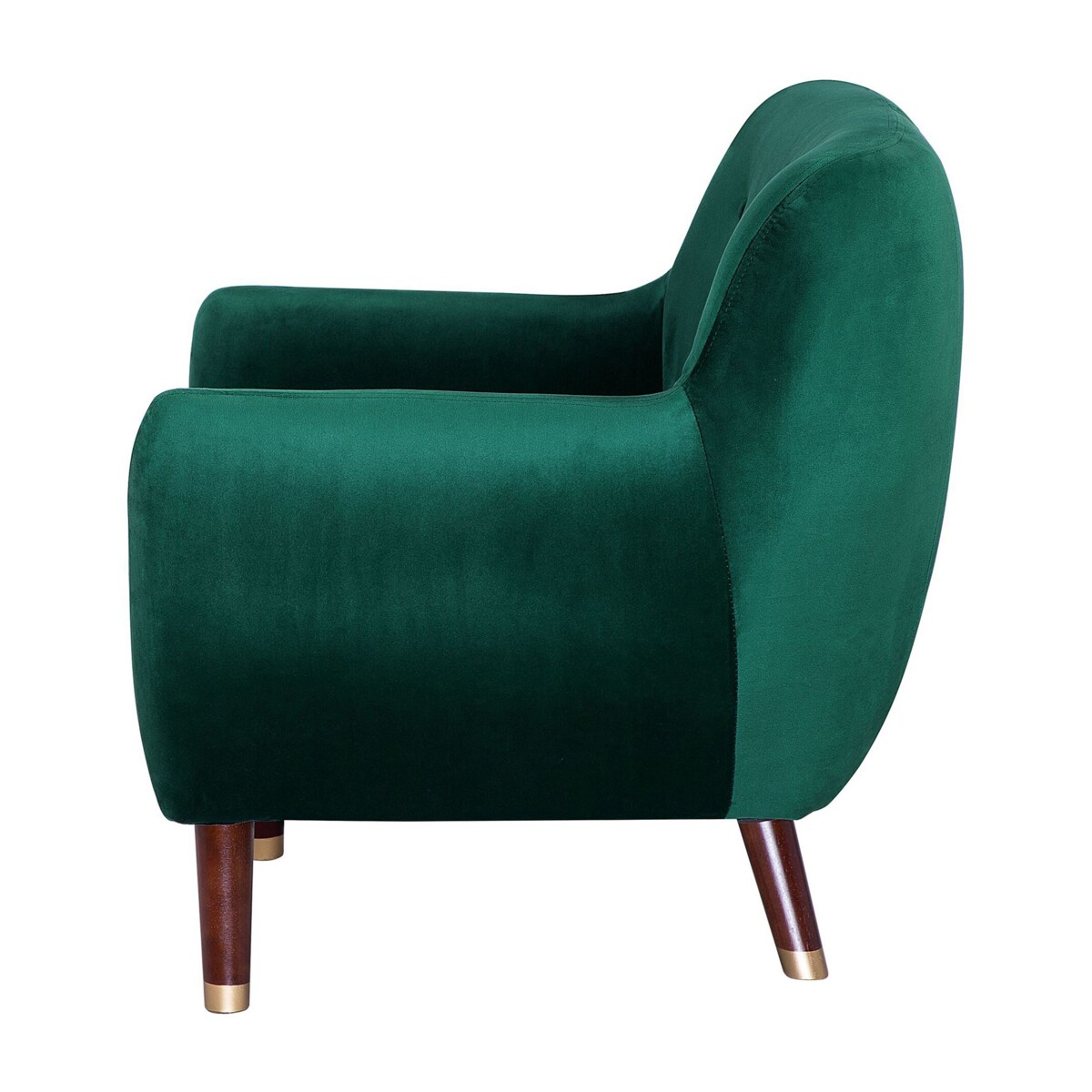 Fotel welurowy zielony BODO