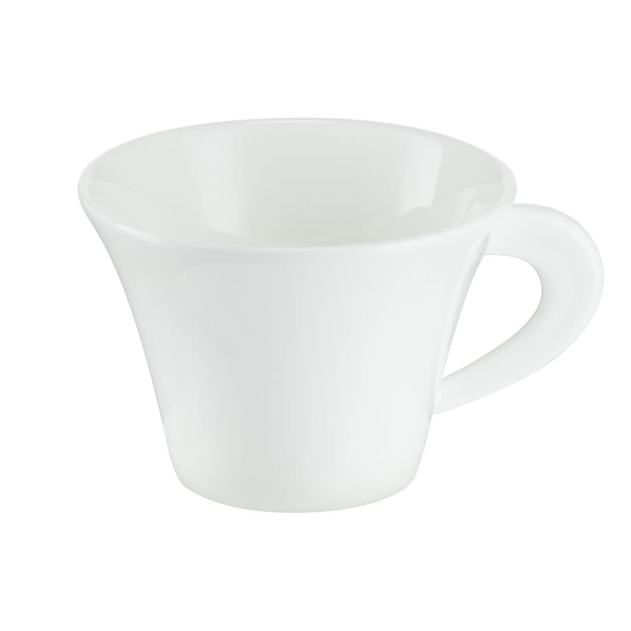 VILLA ITALIA Filiżanka do kawy herbaty porcelanowa 200 ml ze spodkiem NAOMI WHITE