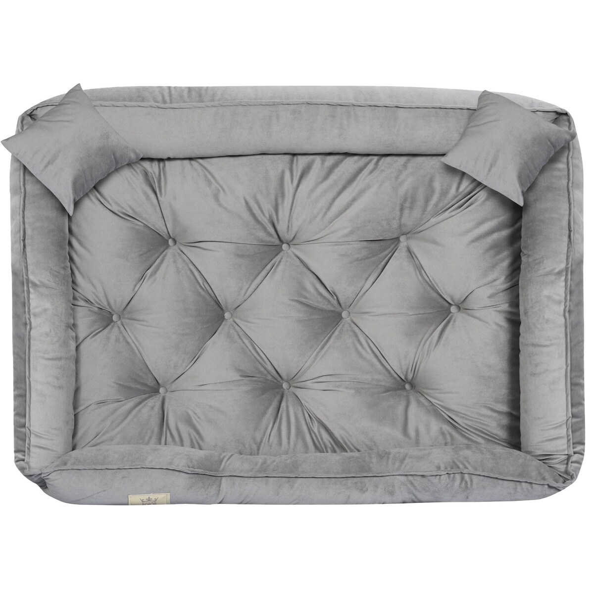 Legowisko Dla Psa Welurowe 100X75 Cm Prestiżowe Szare