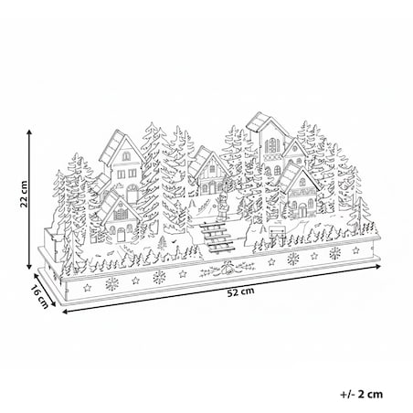 Dekoracja świąteczna LED VANSJO 22 cm Jasnobrązowy