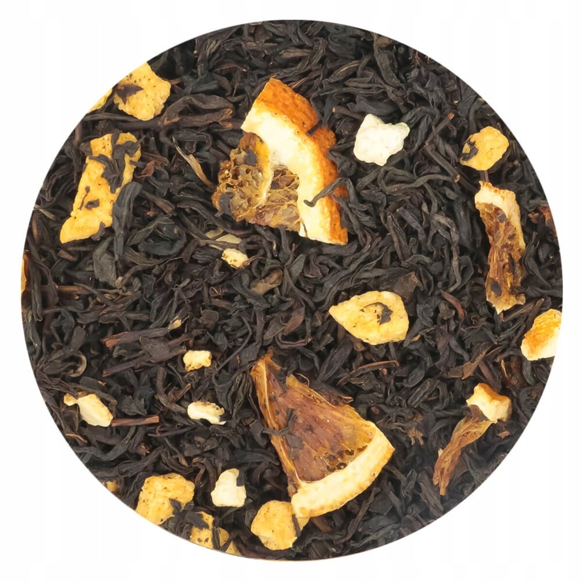 Herbata czarna SWEET ORANGE o smaku naturalnej i świeżej pomarańczy PREMIUM - herbata liściasta sypana mieszanka napar susz - gotowa na prezent upominek