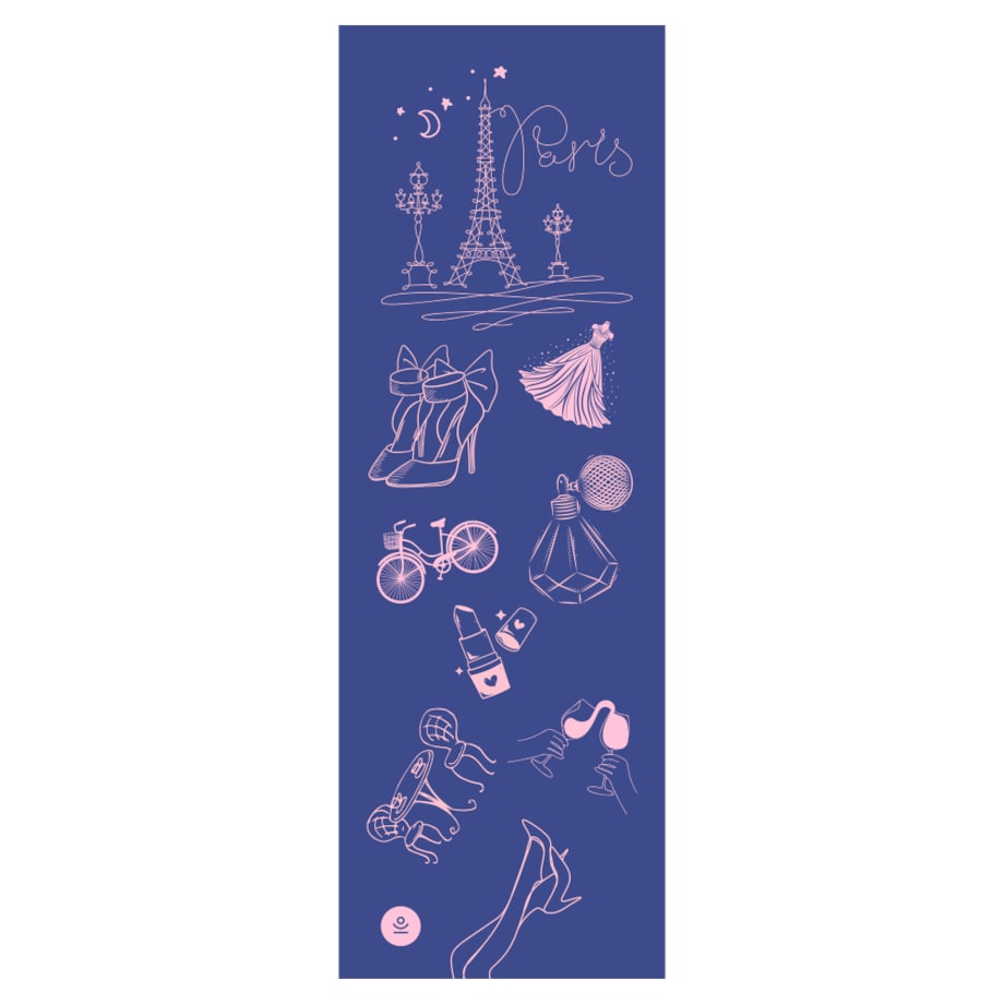 Antypoślizgowa mata do ćwiczeń jogi i pilatesu A NIGHT IN PARIS