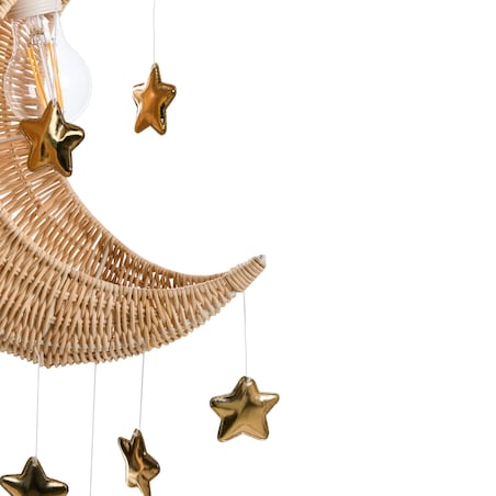 Lampa wisząca Księżyc ORCHON Rattan Naturalny