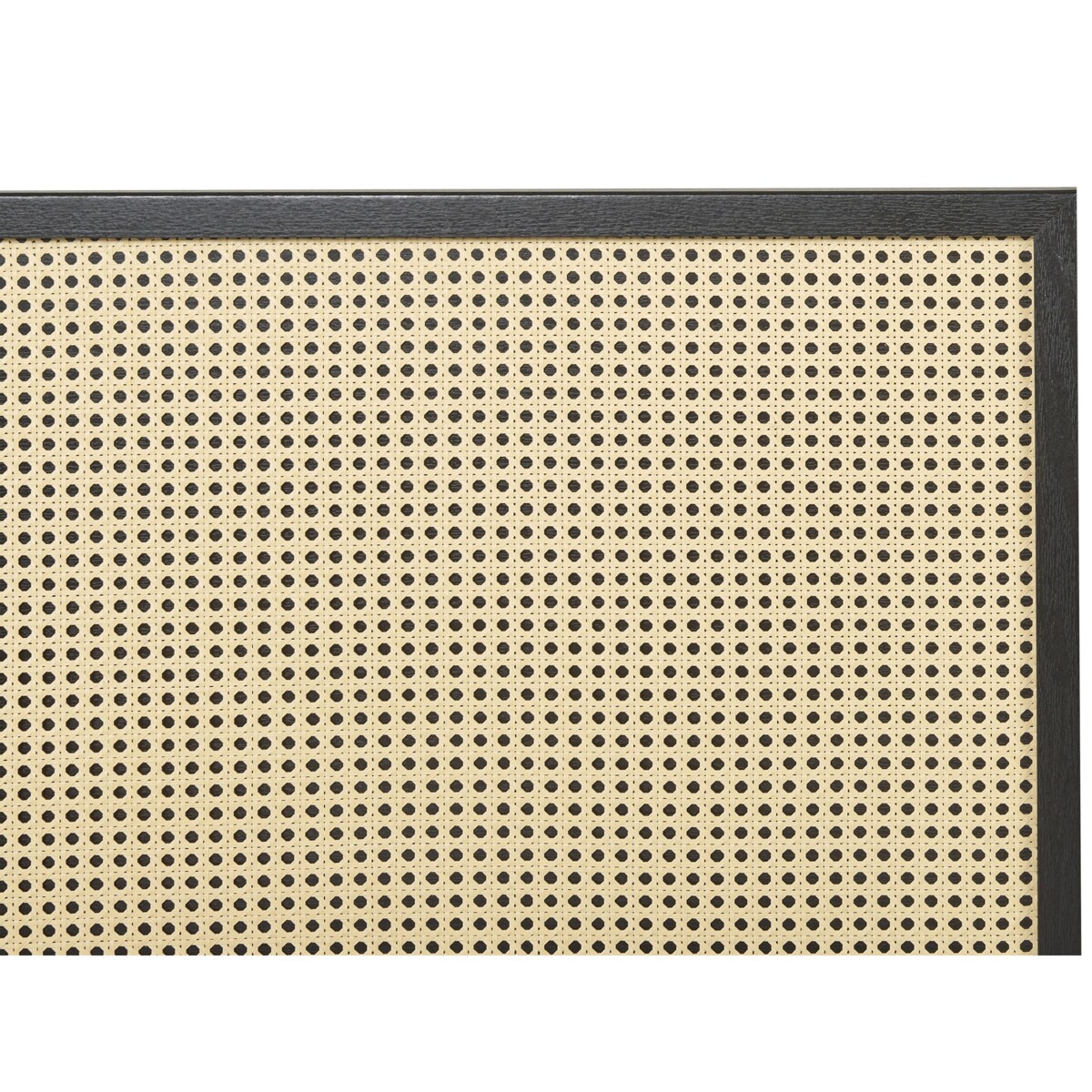 Łóżko rattanowe 140 x 200 cm czarne MONPAZIER