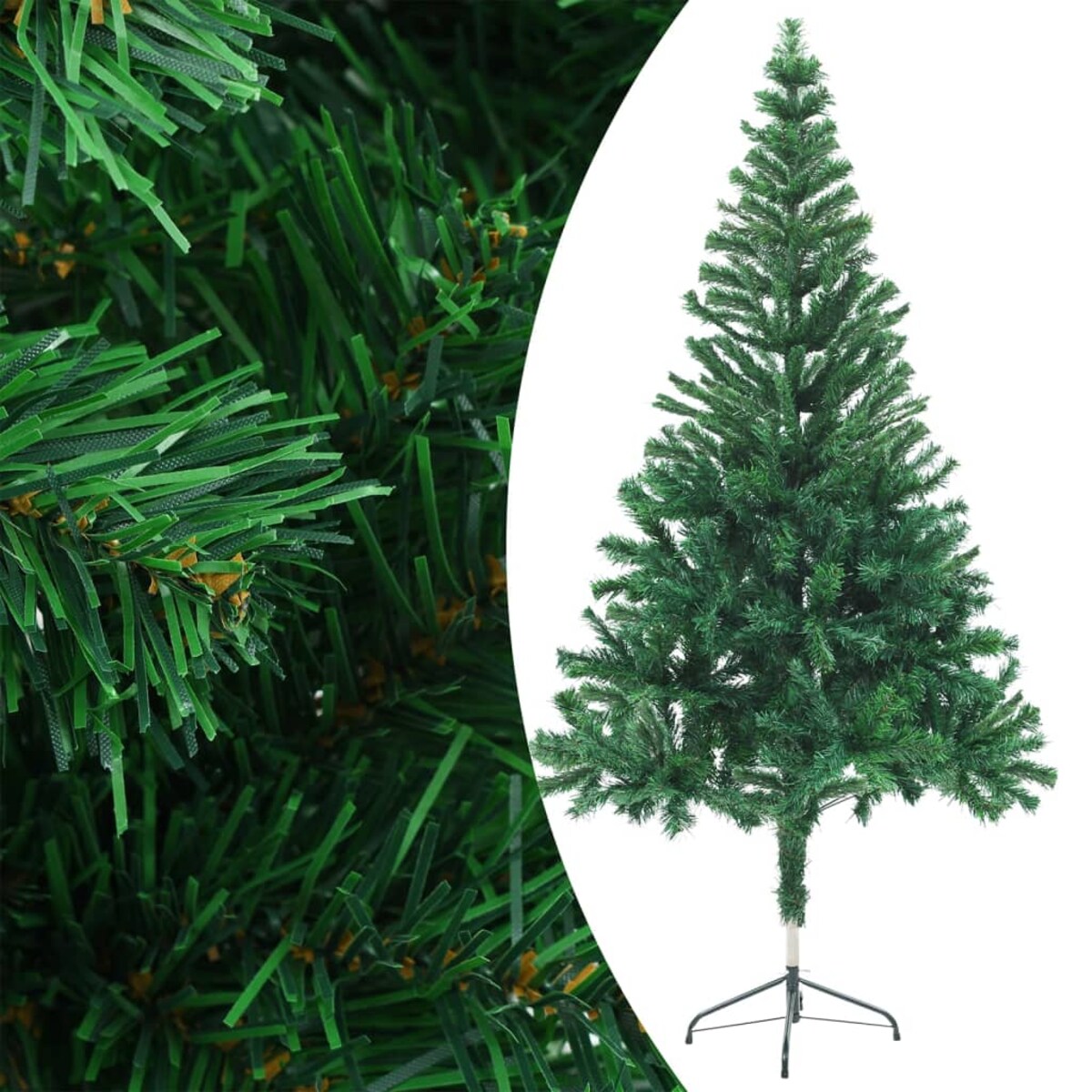 vidaXL Sztuczna choinka z lampkami i bombkami, 150 cm, 380 gałązek