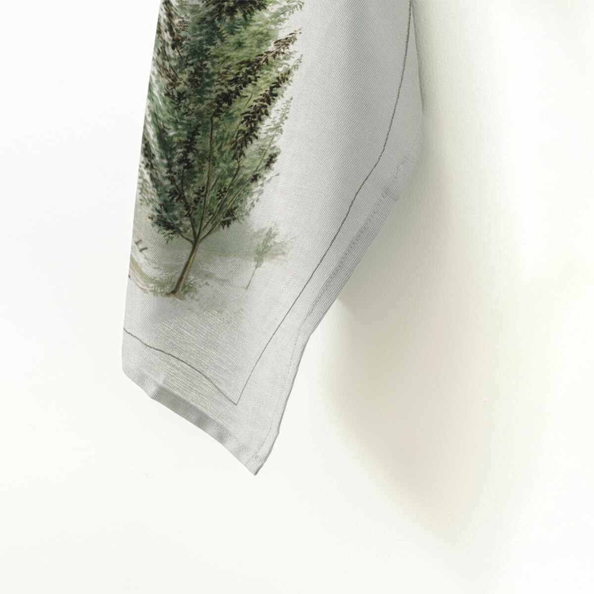 Lniany ręcznik kuchenny - Drzewo 50x70 cm