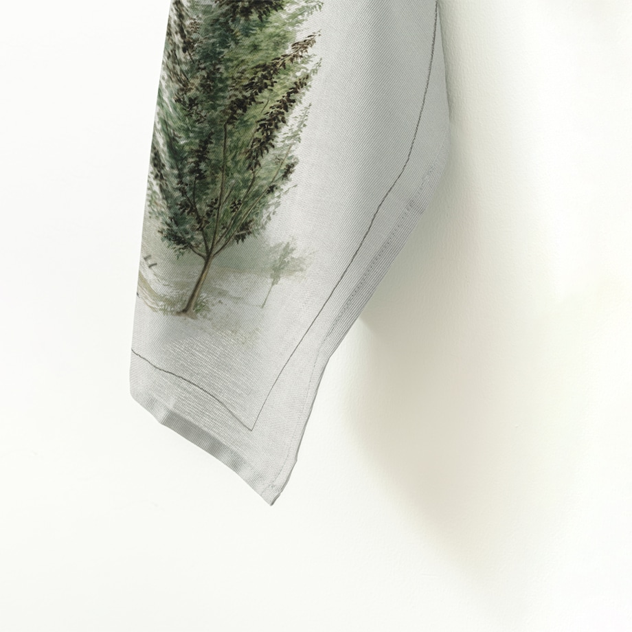 Lniany ręcznik kuchenny - Drzewo 50x70 cm