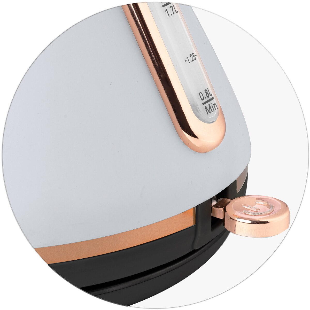 Czajnik elektryczny z termometrem 1,7L Berdsen szary