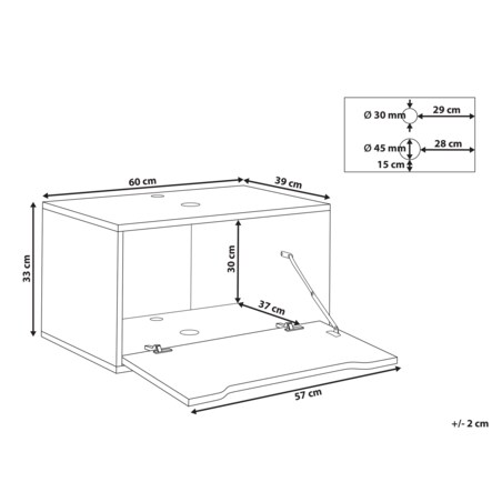 Wisząca szafka pod umywalkę PETROLINA 60 cm Biały marmur