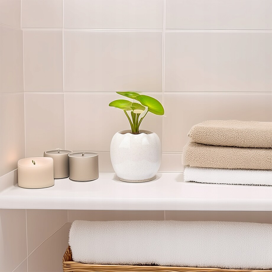 DONICZKA BIAŁA 12cm donica na sukulenty kwiaty parapet szafkę mała ceramika