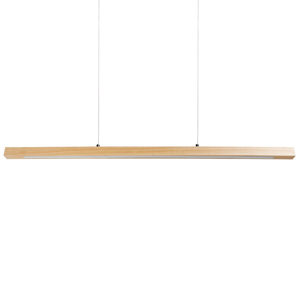 Lampa wisząca LED STEWARTS Z pilotem Ze ściemniaczem Drewno dębowe Jasnobrązowy