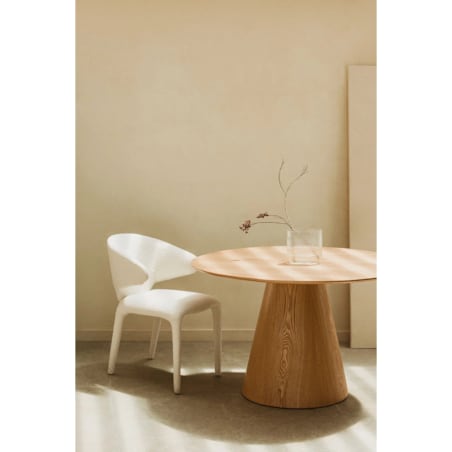 Okrągły stół jadalniany z drewna Ø120 cm Aura naturalny