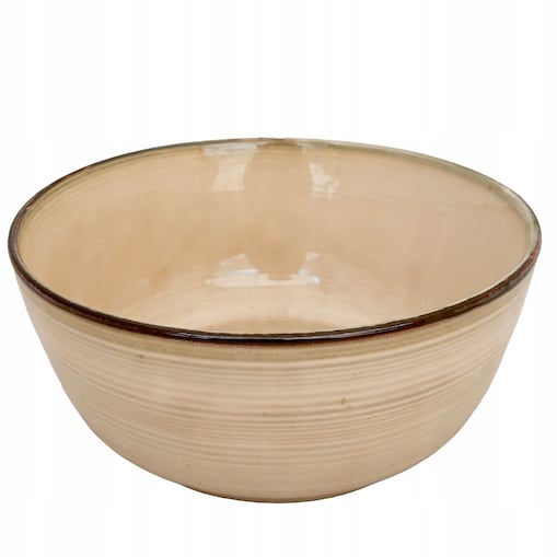 MISA NA OWOCE ceramiczna 21cm miska beżowa 1.5L beżowa kuchenna salaterka
