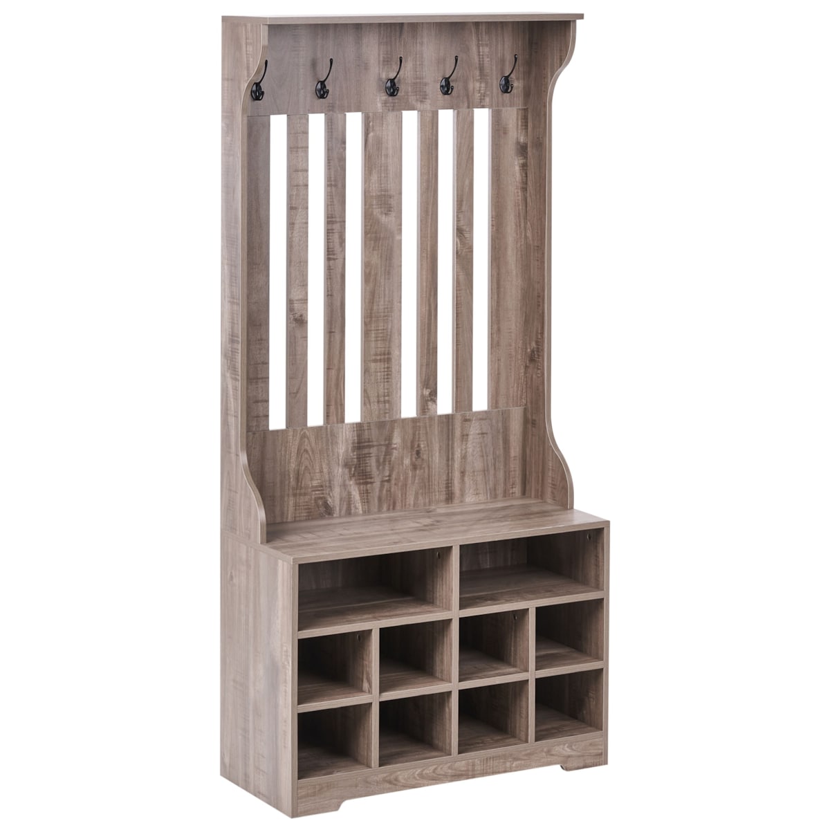 Szafka na buty z wieszakiem DENILIQUIM Ciemnobrązowy