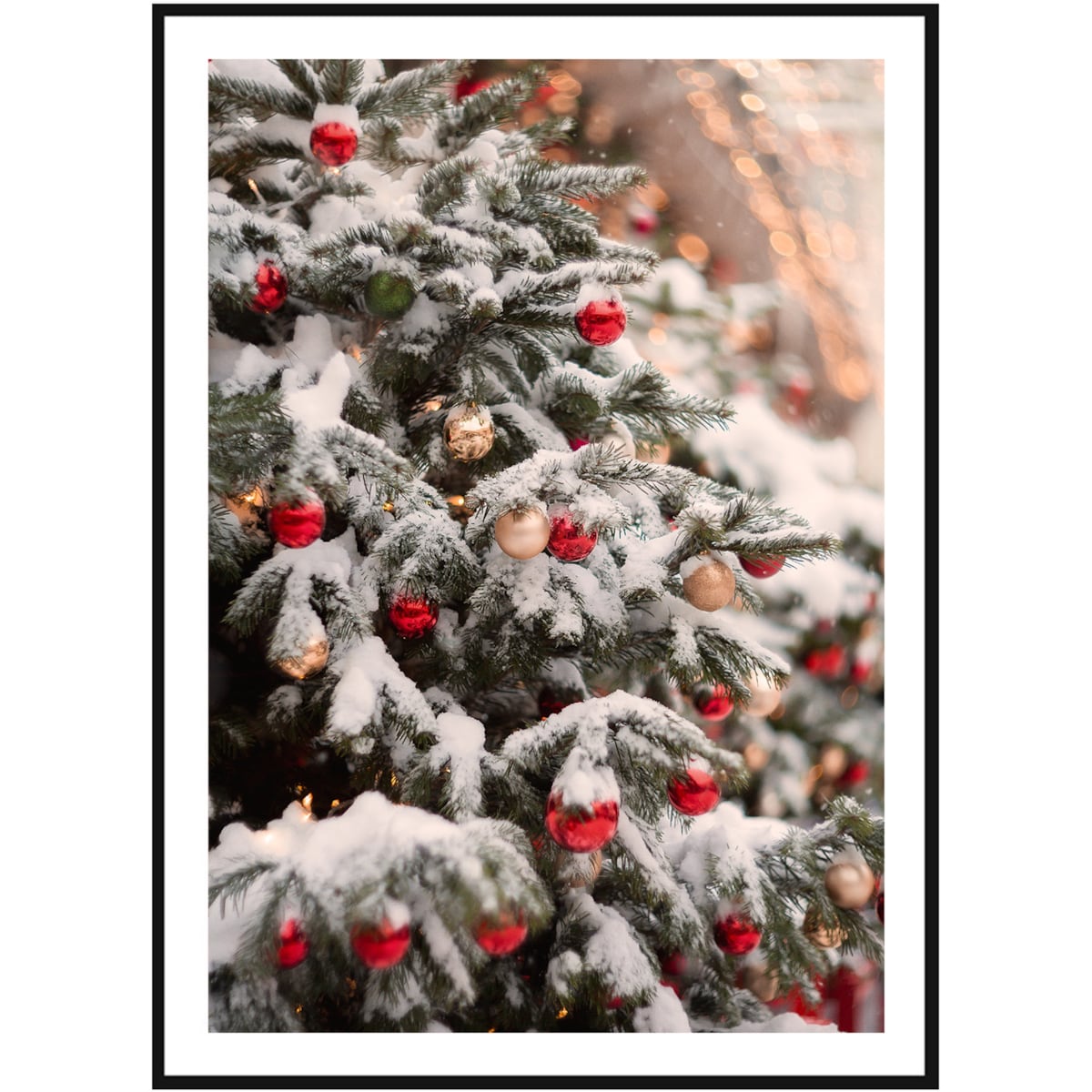 Poster Story, Plakat, Obraz - Świąteczna Choinka w Zbliżeniu, wymiary 42 x 60 cm