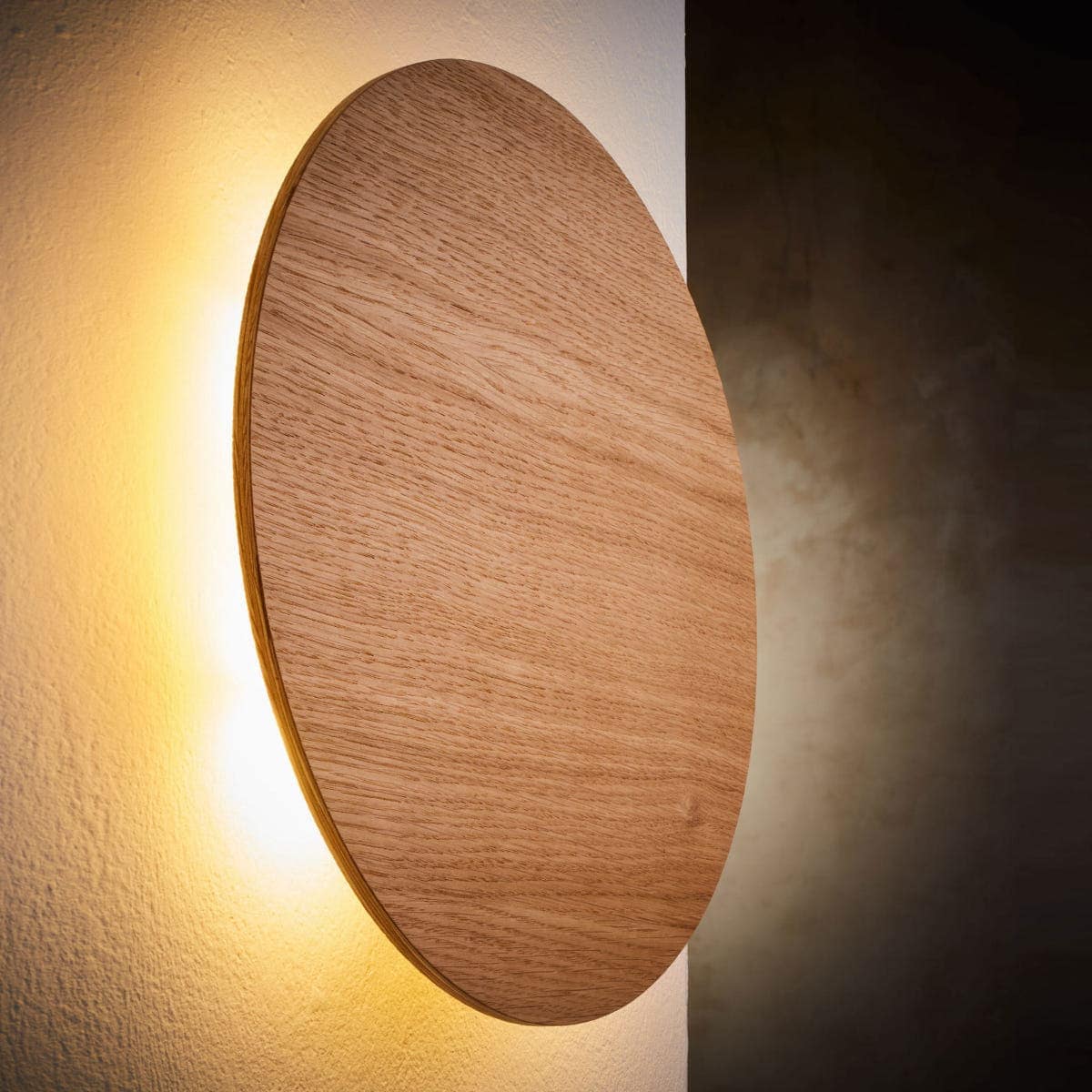 Okrągła lampa ścienna Luna 3377 TK Lighting książycowa drewniana