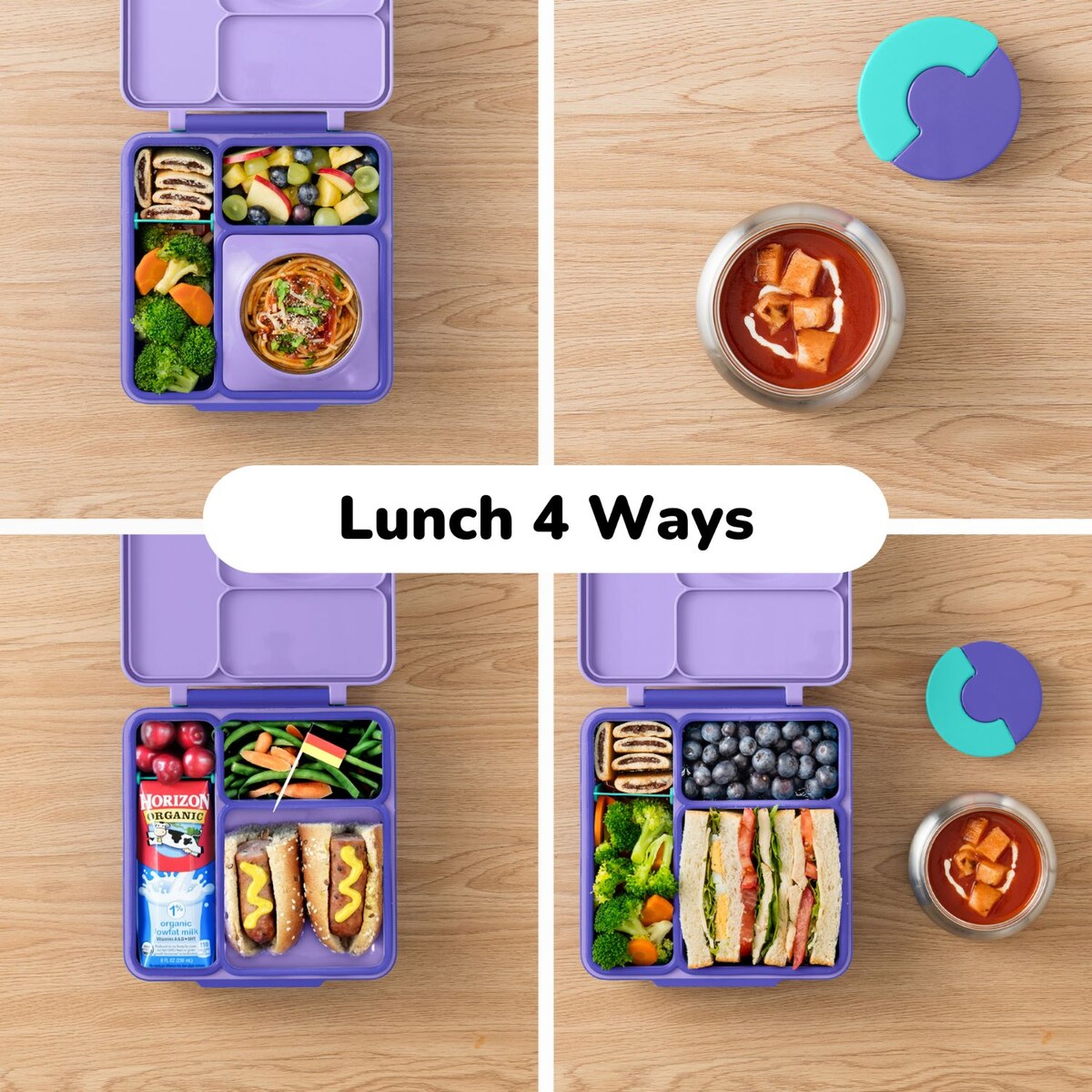 OMIE OMIEBOX lunch box z termosem, Purple Plum