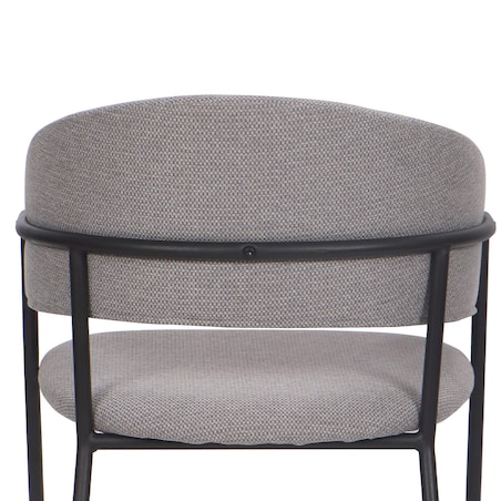 Krzesło tapicerowane glamour szenilowe OVO szare