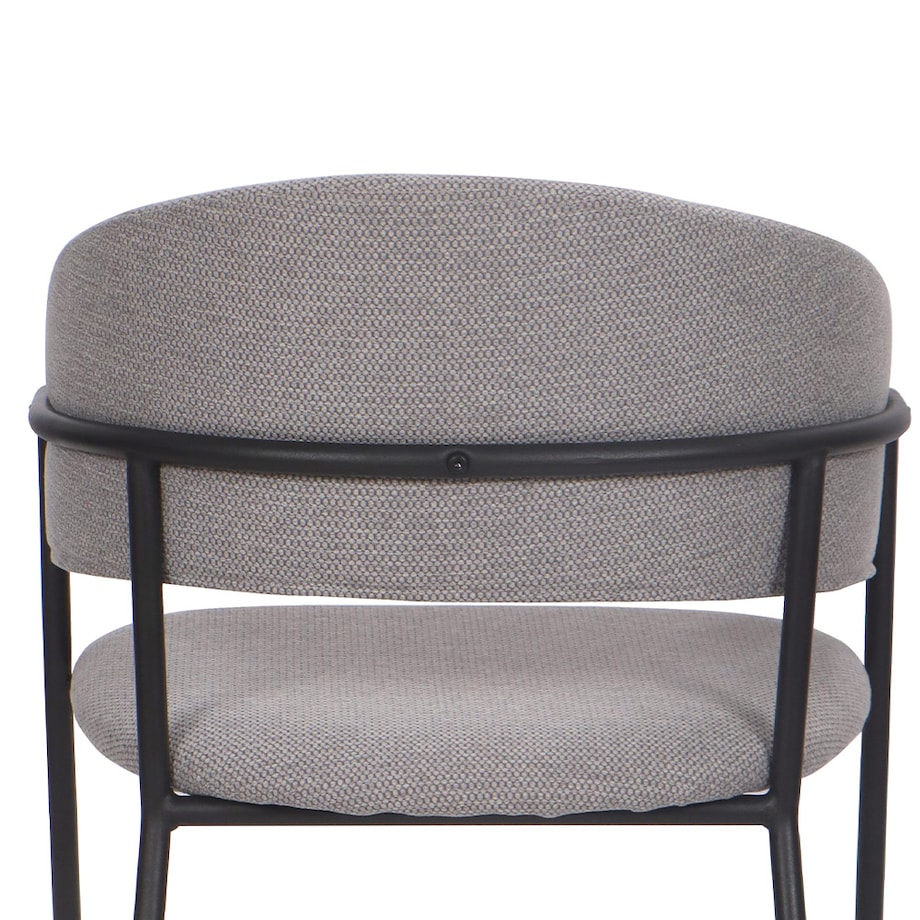 Krzesło tapicerowane glamour szenilowe OVO szare