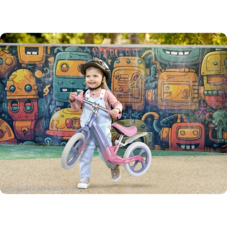 Rowerek biegowy dla dzieci magnesium Ricokids różowo-fioletowy Funnu 760502