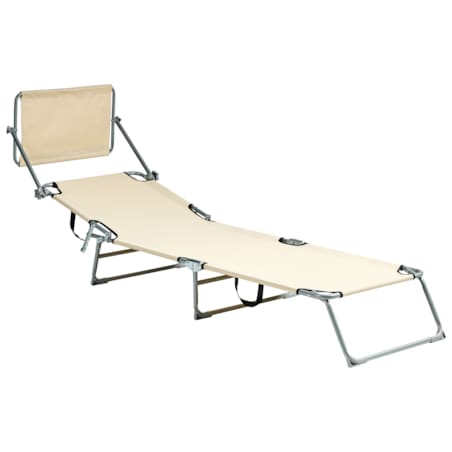 Leżak ogrodowy FOLIGNO Metal Beżowy