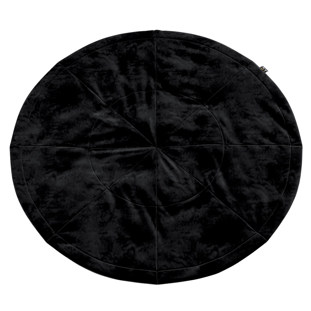 Mata okrągła, głęboka czerń, 130cm, Posh Velvet