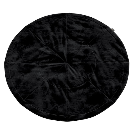 Mata okrągła, głęboka czerń, 130cm, Posh Velvet